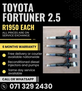 Toyota Fortuner 2.5 Injectors For Sale With Warranty Included