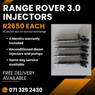 Range Rover 3.0 Injectors For Sale With Warranty