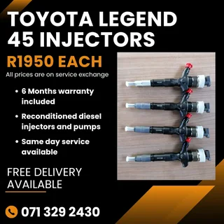 Toyota Legend 45 Injectors For Sale With Warranty