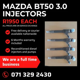 Mazda Bt50 3.0 Injectors For Sale With Warranty