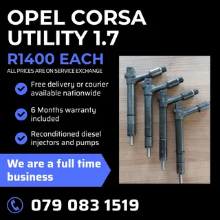 Opel Corsa 1.7 Utility Injectors For Sale With Warranty Included