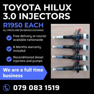 Toyota Hilux 3.0 Injectors For Sale With Warranty Included