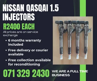 Nissan Qasqai 1.5 Injectors For Sale With Warranty Included
