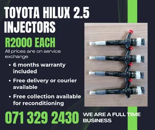 Toyota Hilux 2.5 Injectors For Sale With Warranty Included