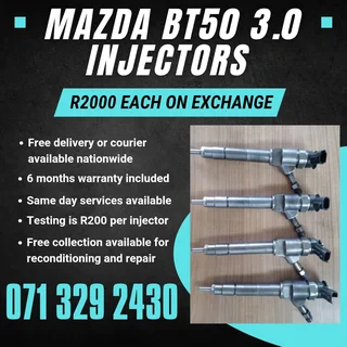 Mazda Bt50 3.0 Injectors For Sale With Warranty