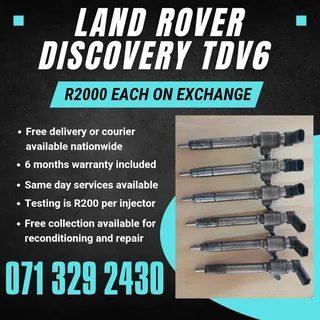 Land Rover Discovery Tdv6 Injectors For Sale With Warranty Included
