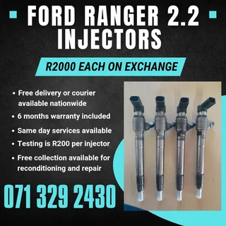 Ford Ranger 2.2 Injectors For Sale With Warranty Included
