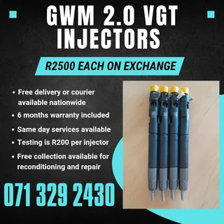 Gwm 2.0 Vgt Injectors For Sale With Warranty Included