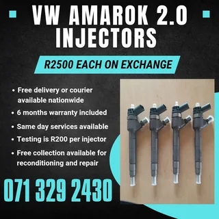 Vw Amarok 2.0 Injectors For Sale With Warranty Included