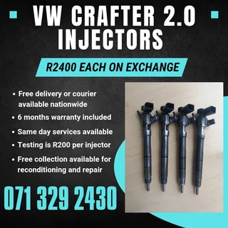 Vw Crafter 2.0 Injectors For Sale With Warranty Included
