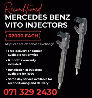 Mercedes Benz Vito Injectors For Sale With Warranty Included