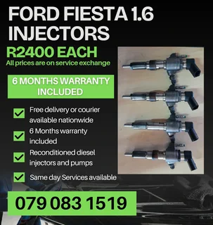 Ford Fiesta 1.6 Injectors For Sale With Warranty