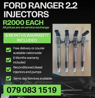 Ford Ranger 2.2 Injectors For Sale With Warranty