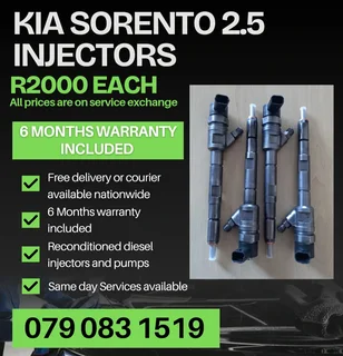 Kia Sorento 2.5 Injectors For Sale With Warranty