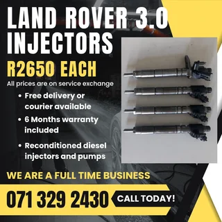 Land Rover 3.0 Injectors For Sale With Warranty Included