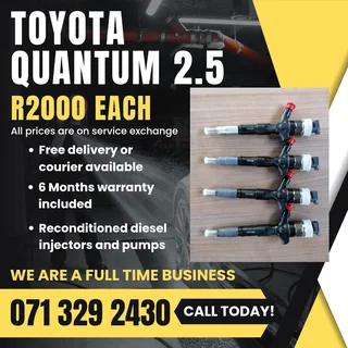 Toyota Quantum 2.5 Injectors For Sale With Warranty Included In