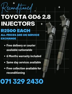 Toyota Gd6 2.8 Injectors For Sale With Warranty Included