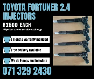 Toyota Fortuner 2.4 Injectors For Sale With Warranty Included