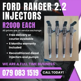 Ford Ranger 2.2 Injectors For Sale With Warranty Included