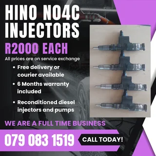 Hino No4c Injectors For Sale With Warranty Included
