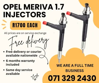 Opel Meriva 1.7 Injectors For Sale With Warranty