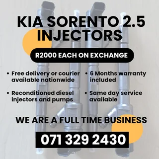 Kia Sorento 2.5 Injectors For Sale With Warranty Included
