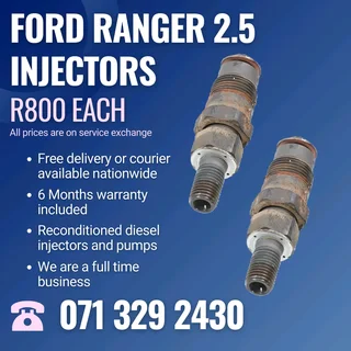 Ford Ranger 2.5 Injectors For Sale With Warranty Included
