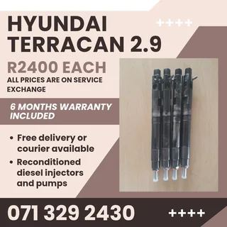 Hyundai Terracan 2.9 Injectors For Sale With Warranty