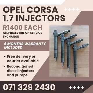 Opel Corsa 1.7 Injectors For Sale With Warranty