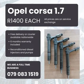 Opel Corsa 1.7 Injectors For Sale With Warranty Included