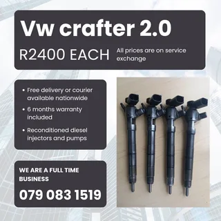 Vw Crafter 2.0 Injectors For Sale With Warranty Included