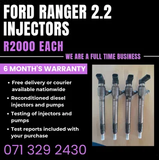Ford Ranger 2.2 Injectors For Sale With Warranty