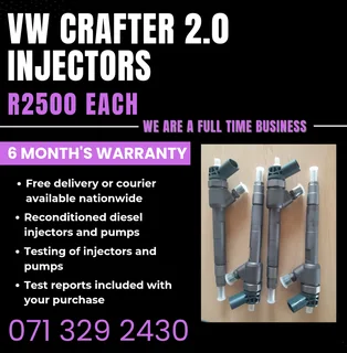 Vw Crafter 2.0 Injectors For Sale With Warranty Included In