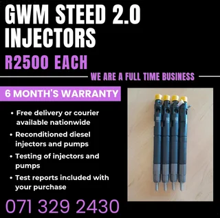 Gwm Steed 2.0 Injectors For Sale With Warranty Included
