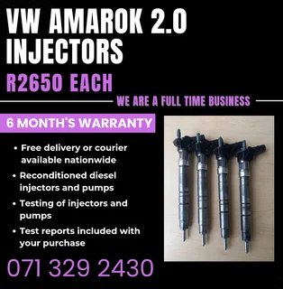 Vw Amarok 2.0 Injectors For Sale With Warranty