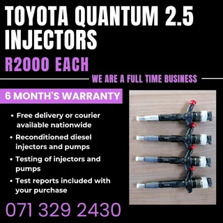Toyota Quantum 2.5 Injectors For Sale With Warranty