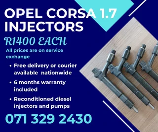 Opel Corsa 1.7 Injectors For Sale With Warranty
