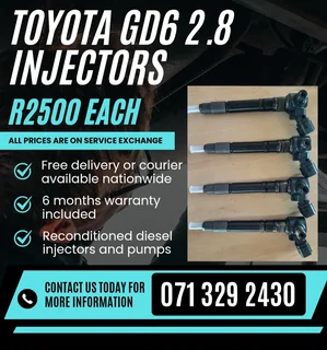Toyota Gd6 2.8 Injectors For Sale With Warranty