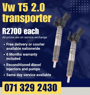 Vw Transporter T5 2.5 Injectors For Sale With Warranty Included