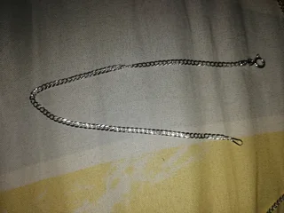 Original 925 sterling silver 2mm chain and 45cm bracelet