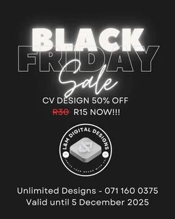 Black Friday CV Special – Professional CV Writing Only R15