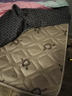 Single bed and mattress