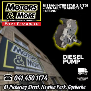 Nissan Interstar 2.5 TDI  G9U Diesel Pump available @ Motors And More Port Elizabeth