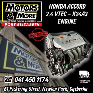 Honda Accord Type S K24A3 Engine available @ Motors and More Port Elizabeth