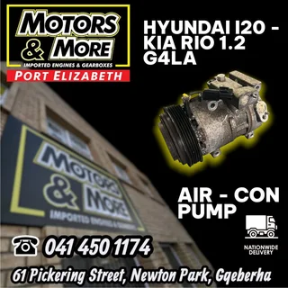 Hyundai I20 - Kia Rio 1.2 G4LA Aircon Pump available @ Motors And More Port Elizabeth