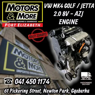 VW Mk4 Golf / Jetta 2.0 Engine available @ Motors and More Port Elizabeth
