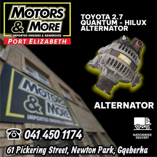 Toyota Hilux - Quantum 2.0 / 2.7 VVTI Alternator available &#64; Motors And More Port Elizabeth