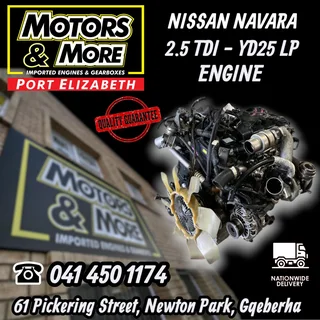 Nissan Navara / Pathfinder 2.5 TDI YD25-LP Engine available @ Motors and More Port Elizabeth