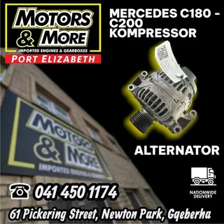 Mercedes M271 C200 E200 Kompressor Alternator available @ Motors And More Port Elizabeth