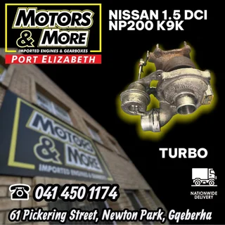 Nissan K9K 1.5 DCI NP200 Turbo available @ Motors And More Port Elizabeth
